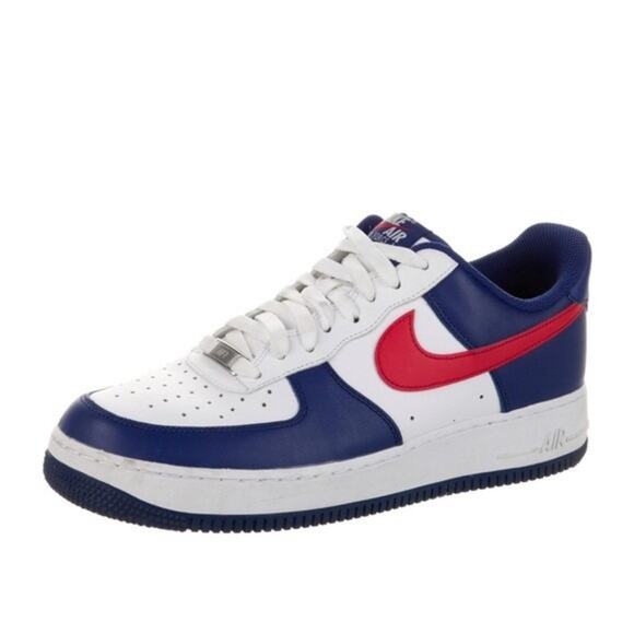 Nike Air Force 1 ‘07 Red White Blue USA Men’s Size 8.5 CZ9164-100 - Picture 1 of 6